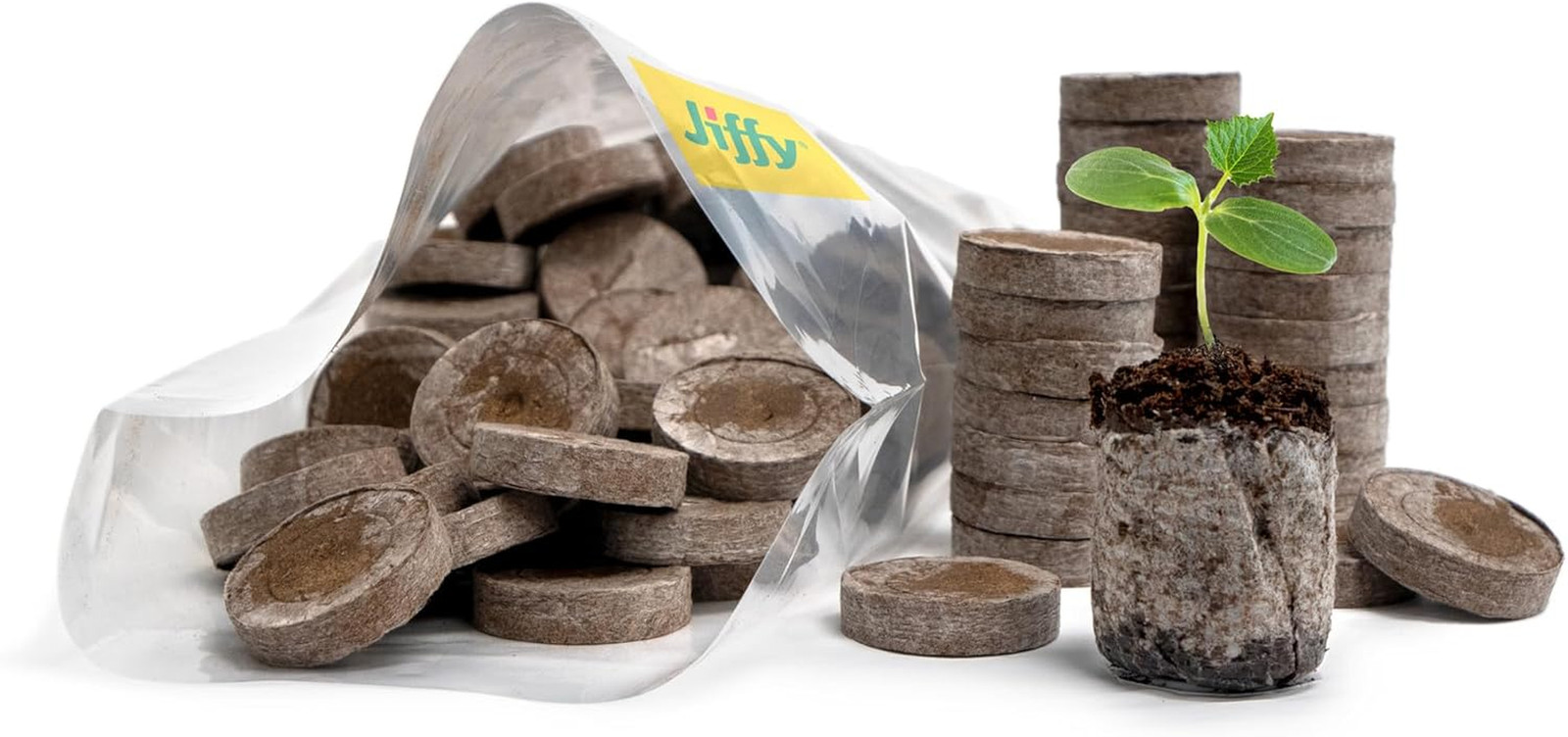 100 Count-  36 MM Peat Soil Pellets Seeds Starting Plugs: Indoor Seed Starter- S