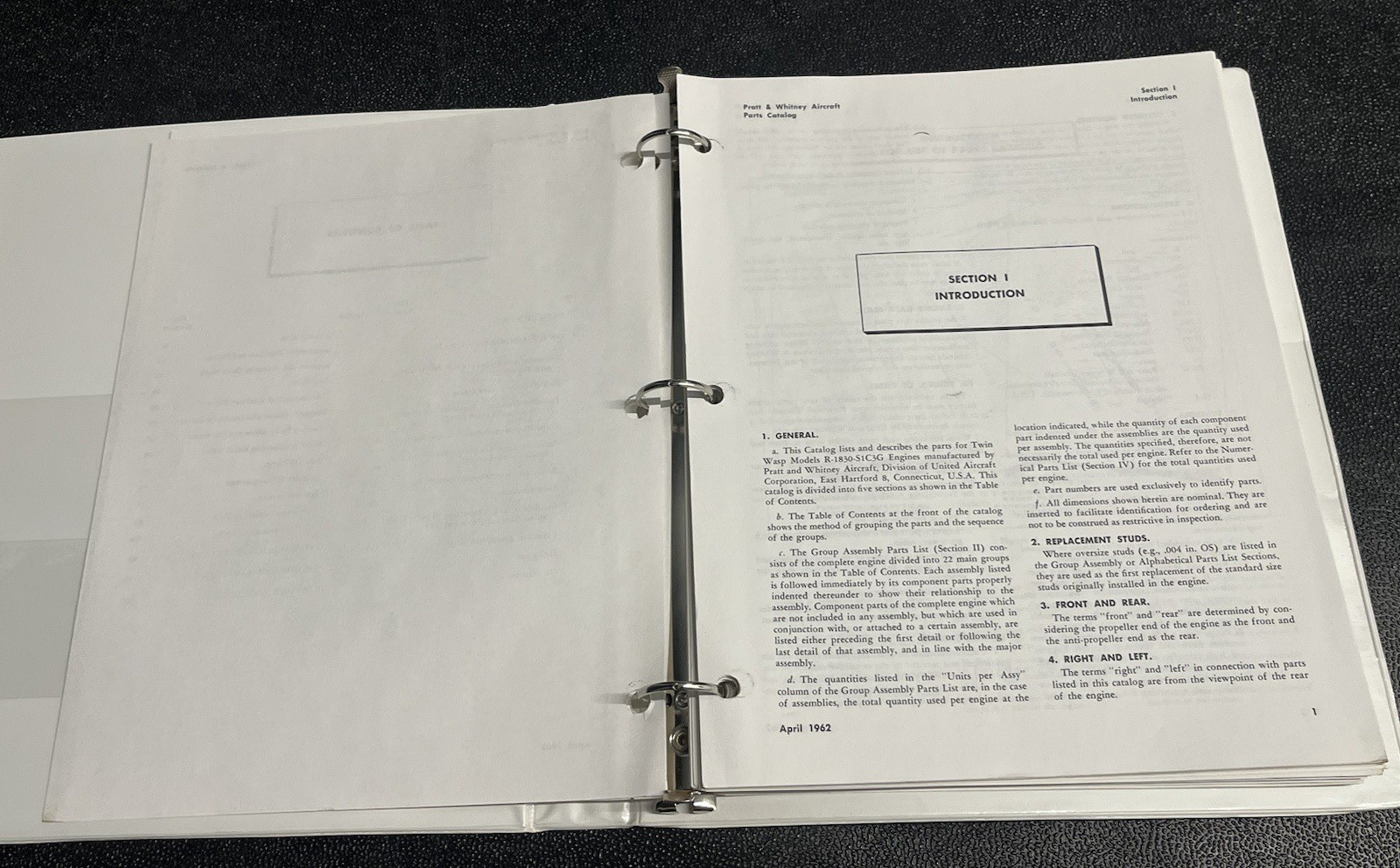 Twin Wasp S1C3G Engines Part Catalog Part 111464 Pratt & Whitney Copy