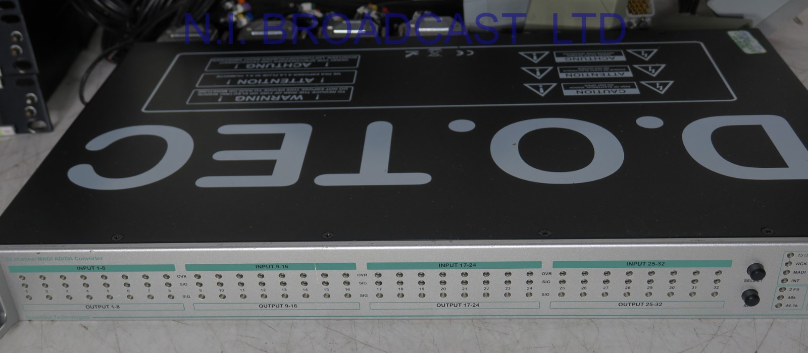 Dotec  Andiamo  32channel madi AD / DA converter with jackfields +cables