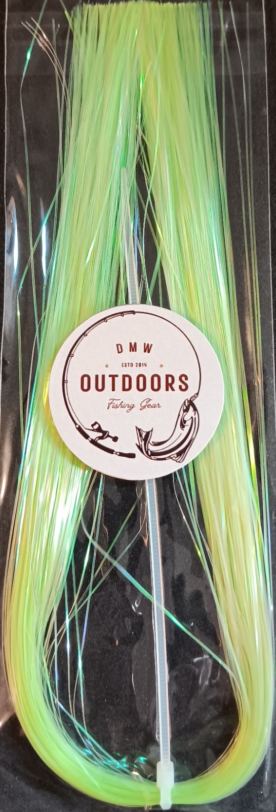 Flashabou .37mm, 13-1/2" long, LIGHT GREEN, Fly Tying, Lures, Jigs, Flash, Flies