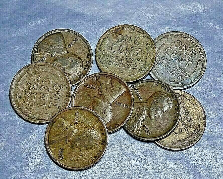1 (ONE) 1921-P LINCOLN CENT WHEAT PENNY "G-VG" GOOD TO VERY GOOD CIRCULATED