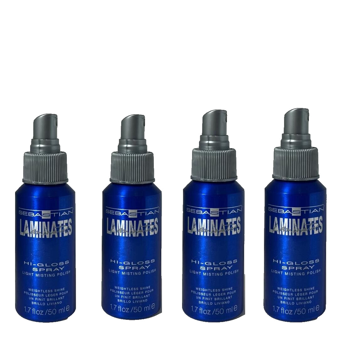 4 Sebastian Laminates Hi Gloss Spray Light Misting Polish 1.7 oz ea Travel Size