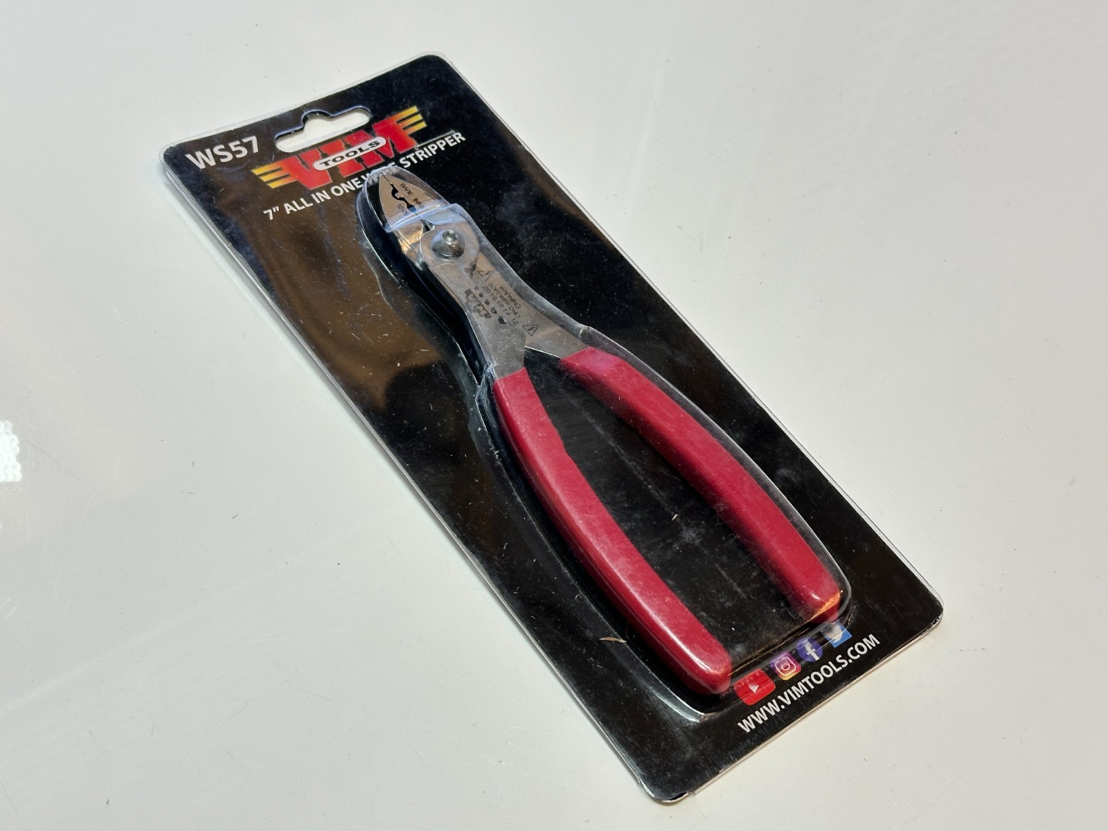 VIM 7" 5-in-1 Auto Tech Electrical Wire Crimper Stripper Cutting Pliers, WS57