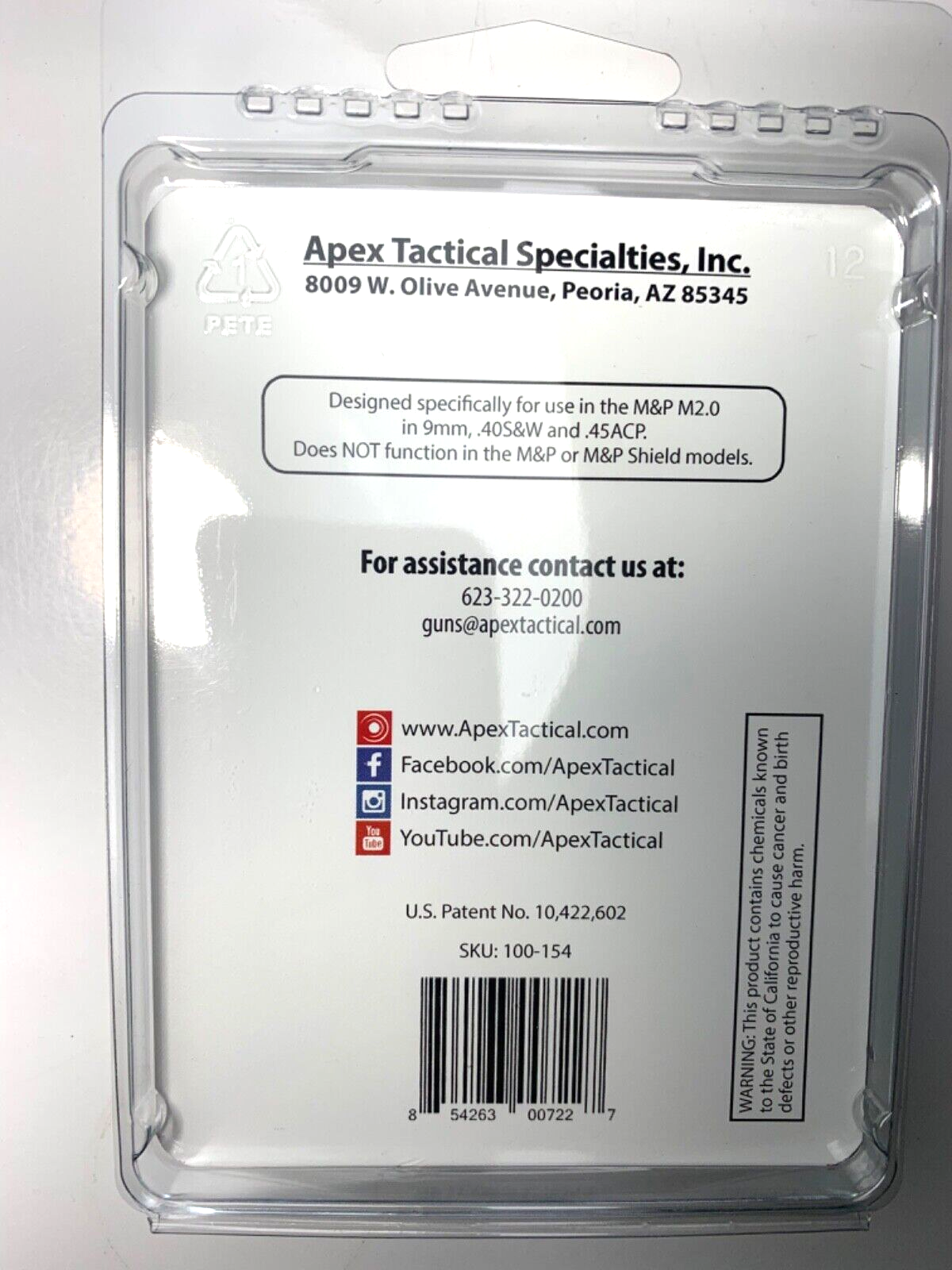Apex Tactical 100-154 Flat-faced Forward Set Trigger Kit for M&P M2.0 SHIPS FAST