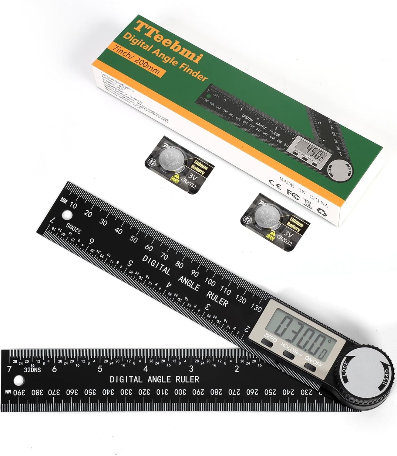 Precision Digital Angle Finder Protractor with LCD Display for Woodworking