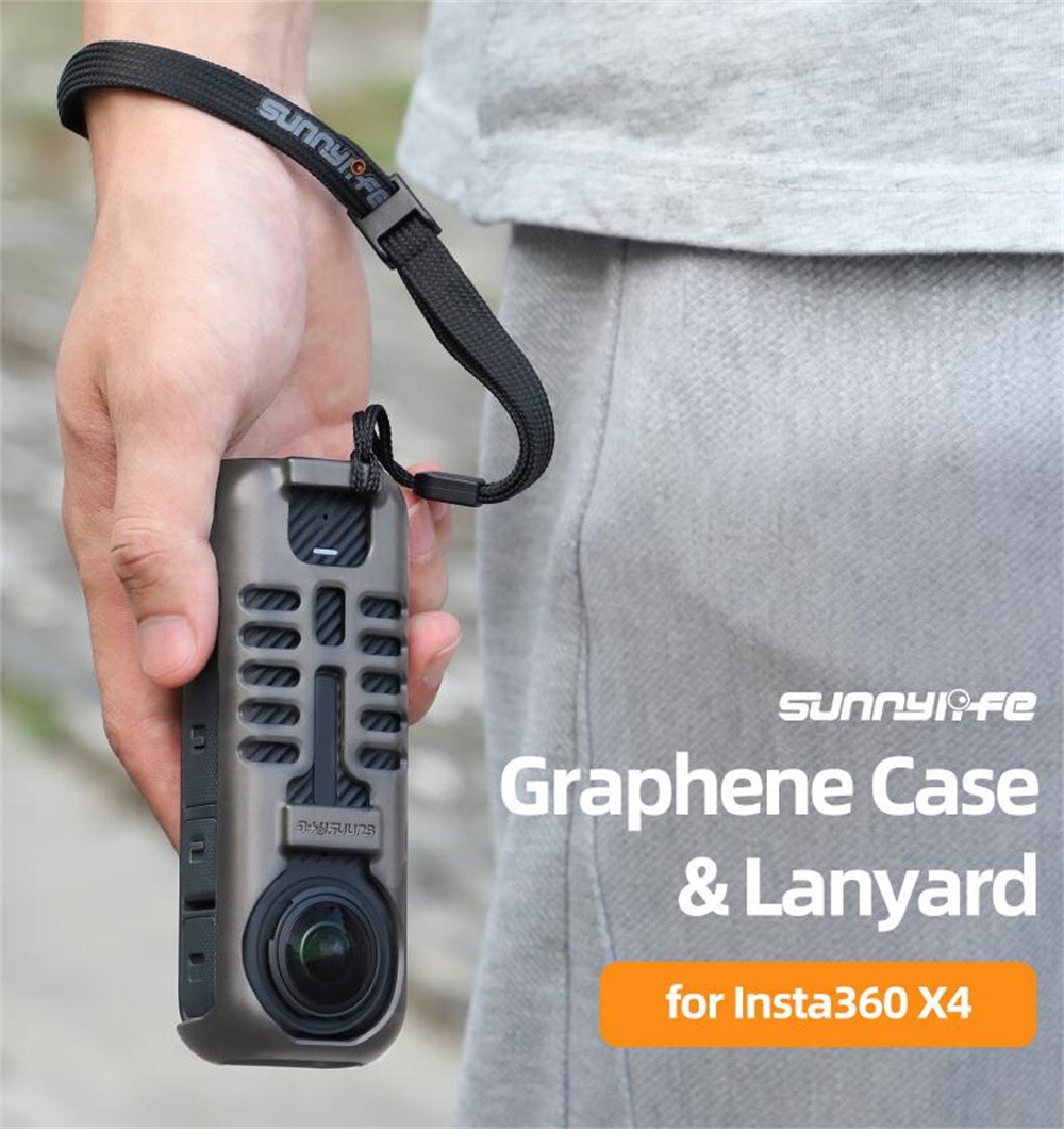 High Thermal Conductivity Protective Case Frame Cover & Lanyard For Insta360 X4
