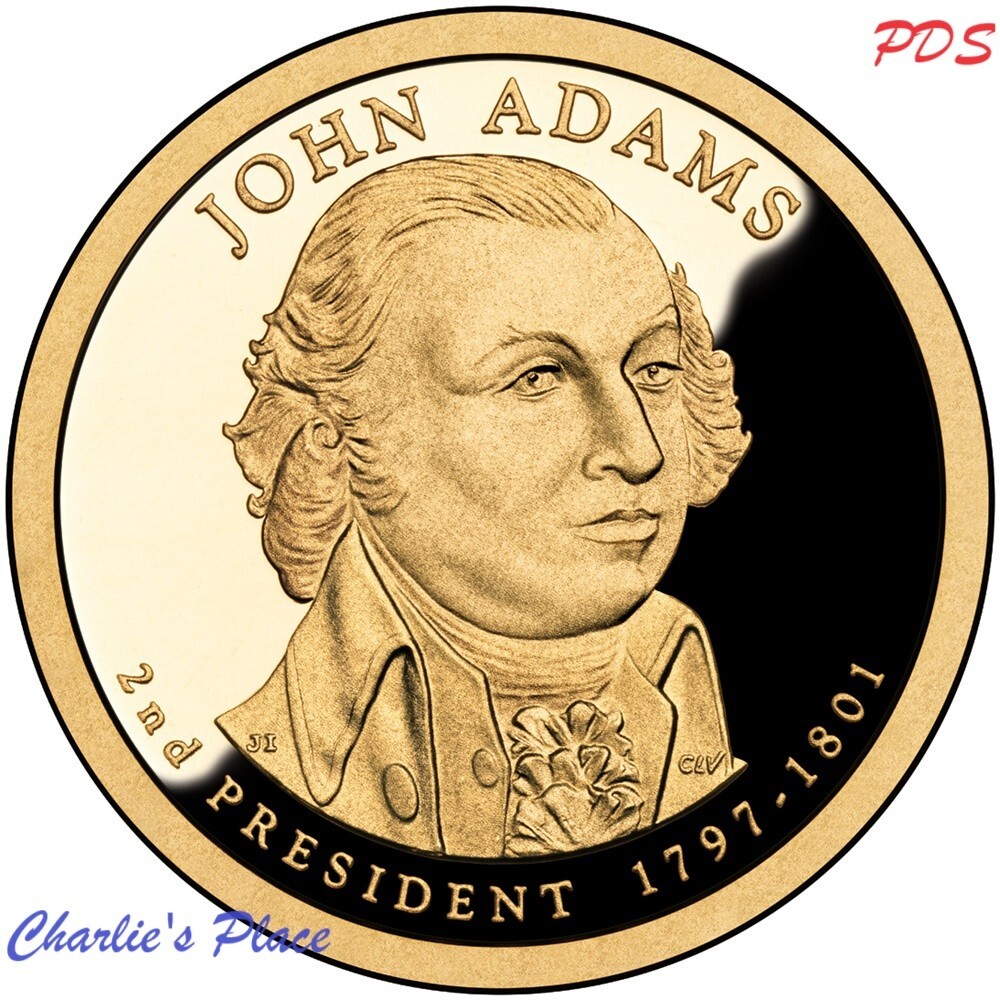 2007-PDS John Adams Presidential Satin & Proof Dollar 3-Coin Set
