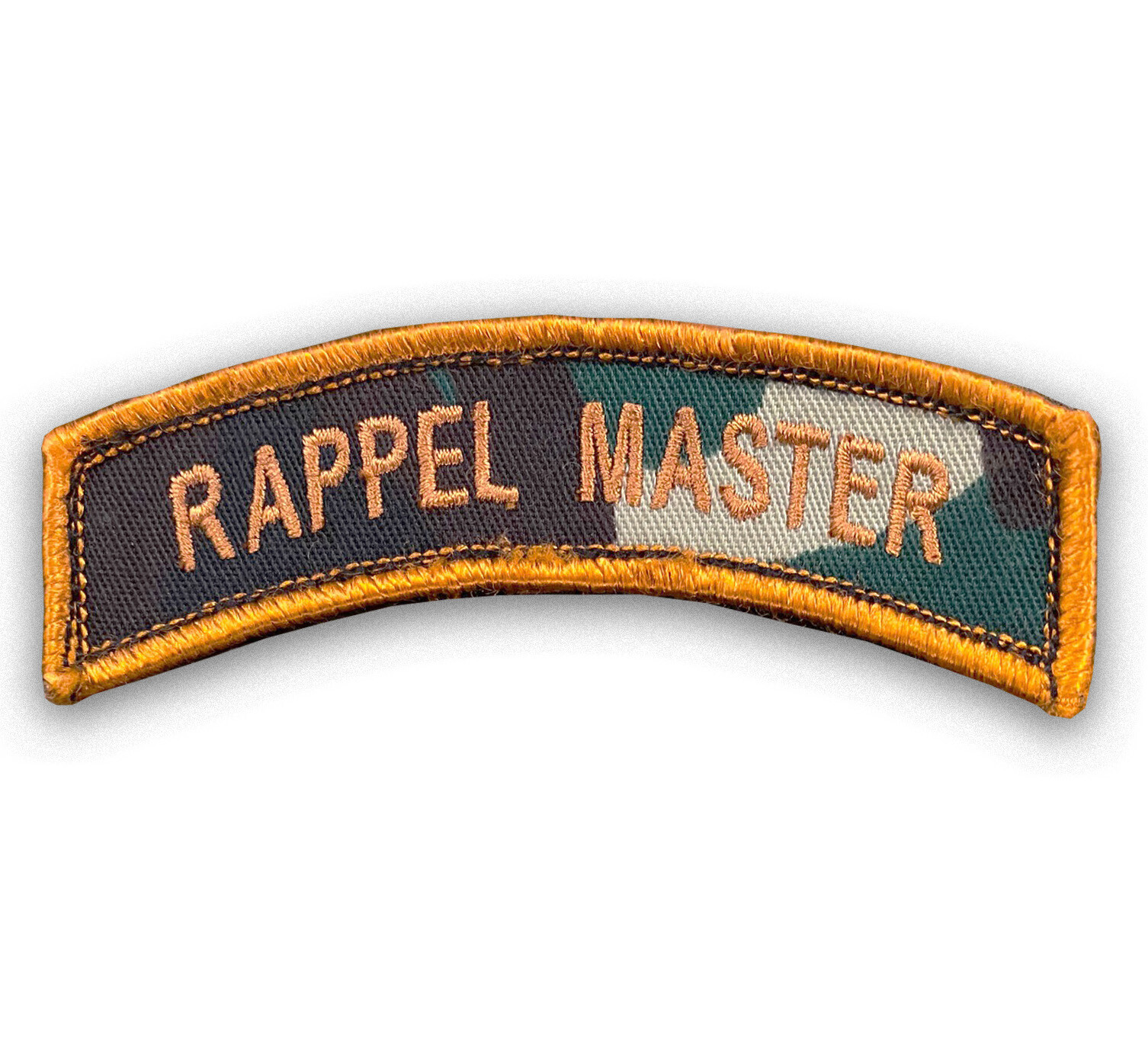 Rappel Master Tab - Gold Brown Camo Air Assault - 101 Airborne - WAX 3 1/2" X 1"