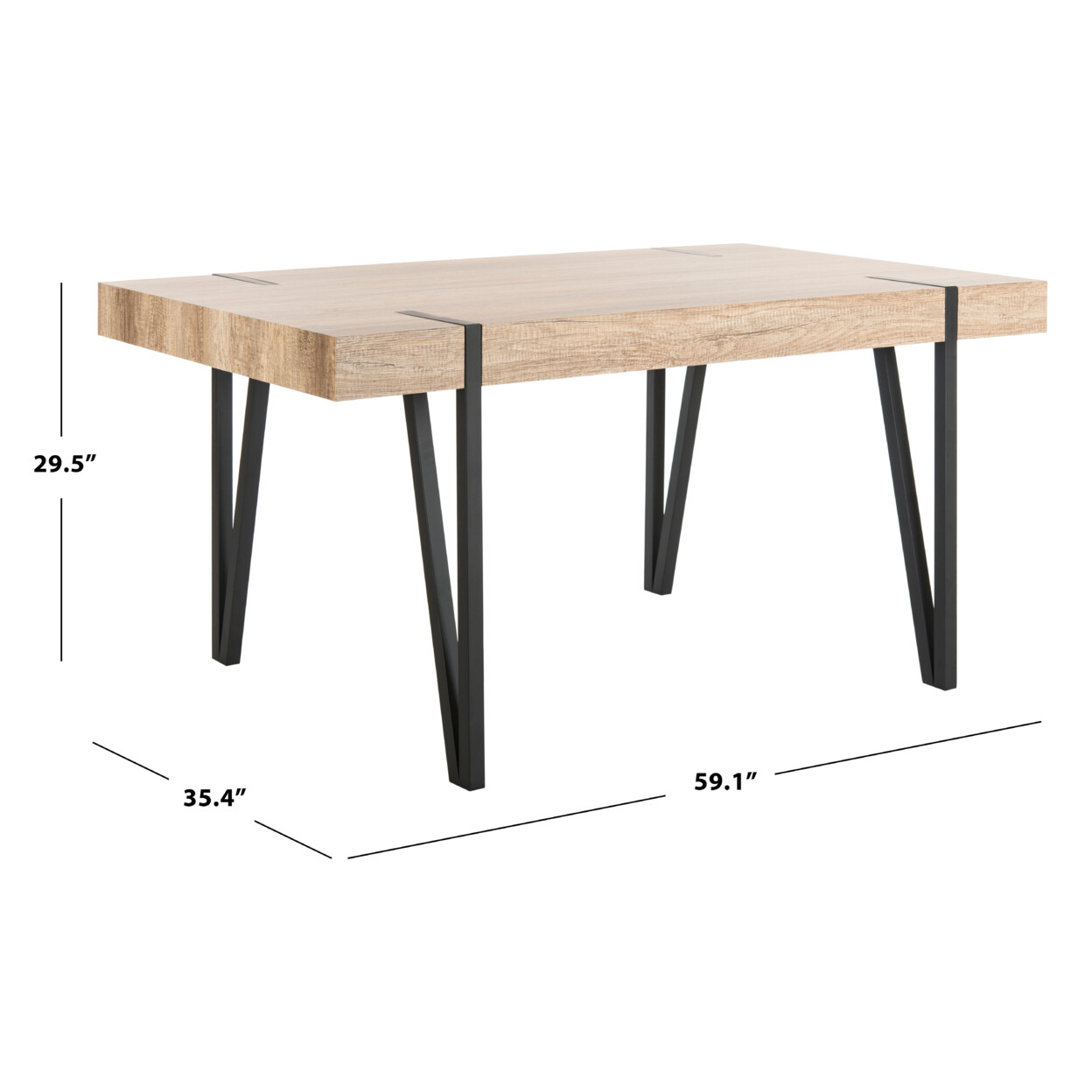 SAFAVIEH Alyssa Dining Table | Multi / Brown |
