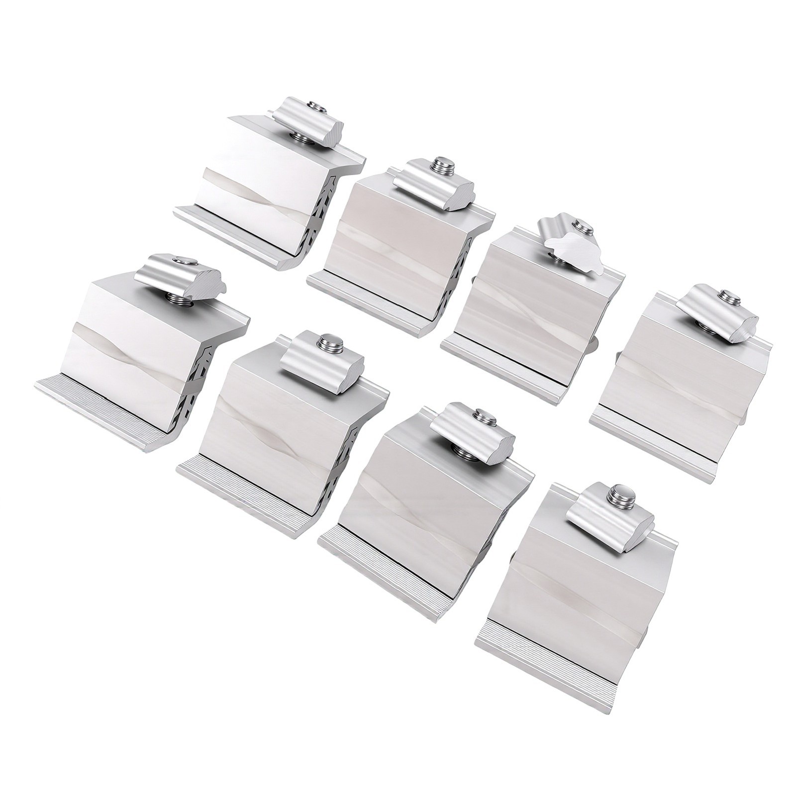 8 Pcs Solar Panel End Clamp Mounting Z Bracket Clamps Aluminum Alloy Rail En CHU