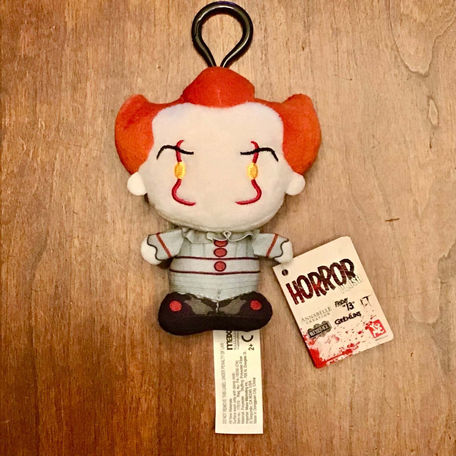 5" Clip On Bag YuMe Toys Pennywise Horror “IT” Clown Plush