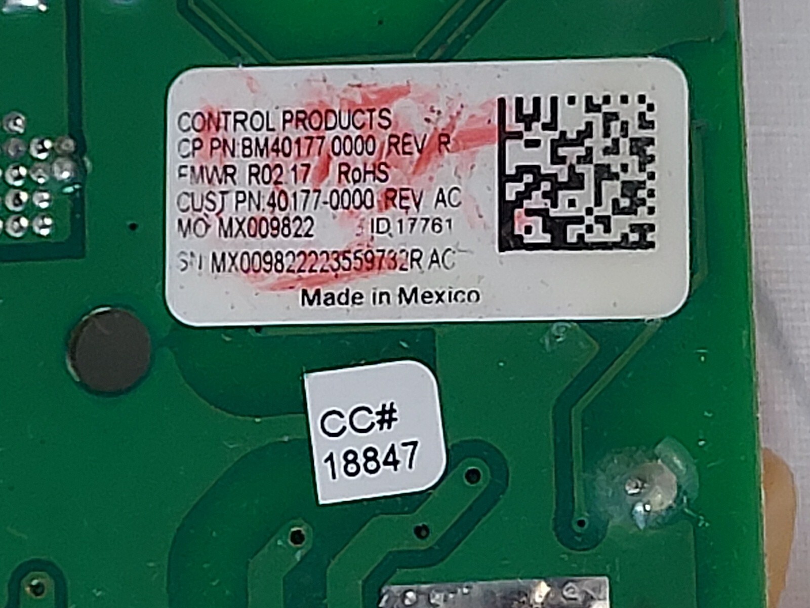 Bunn Control Board 40177.1007 BU40177.1007