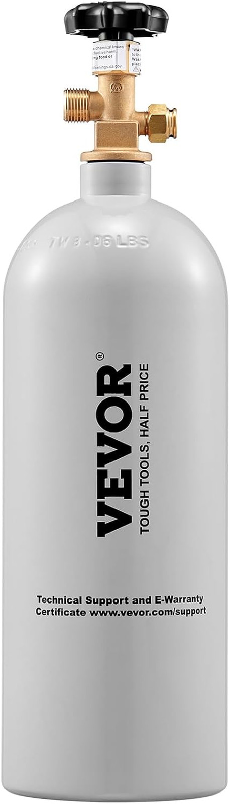 CO2 Tank, 5 Lbs New Aluminum Alloy Cylinder, CO2 Air Tank with Light Gray Spray