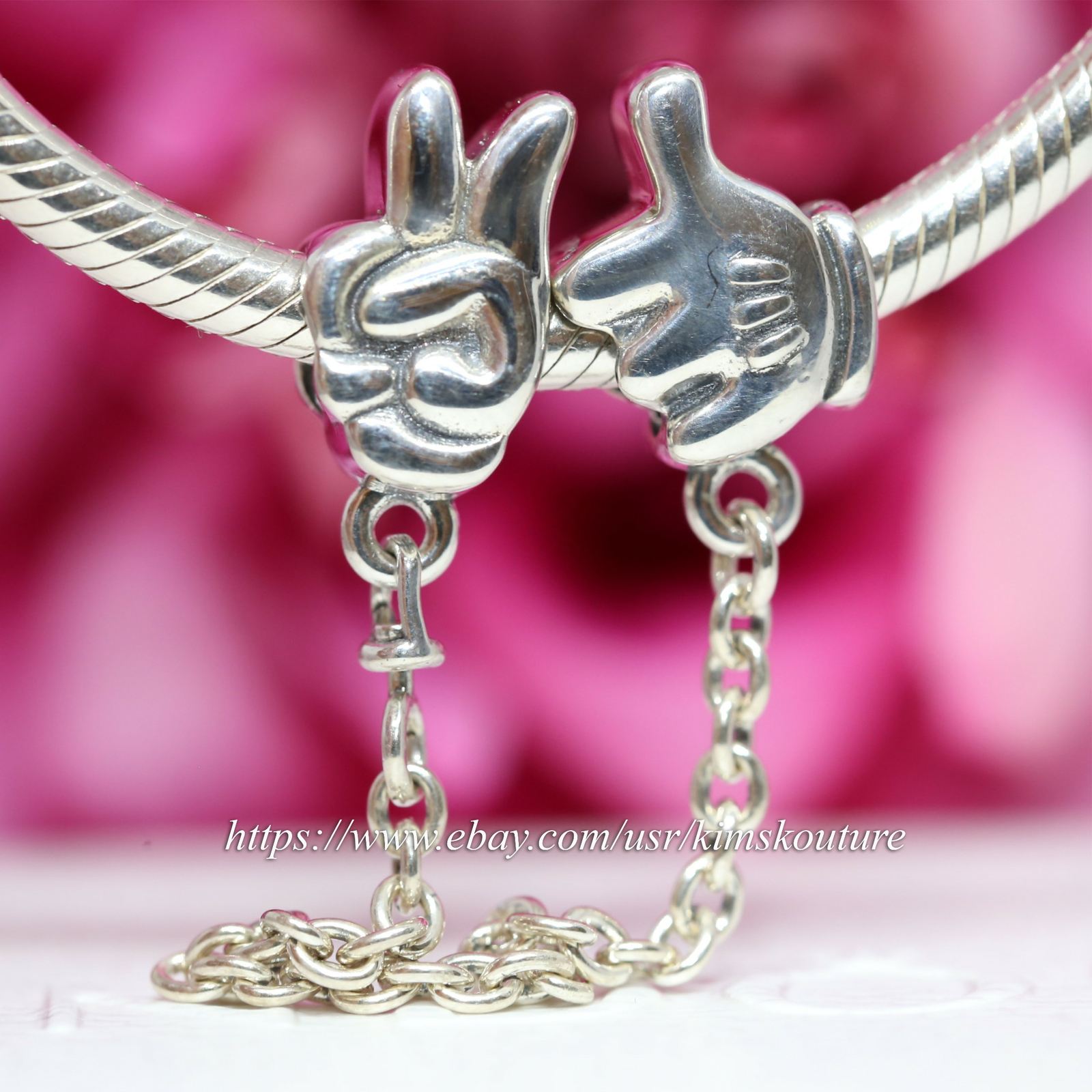 Pandora Safety Chain – Mickey Gestures Sterling Silver ALE S925 797172