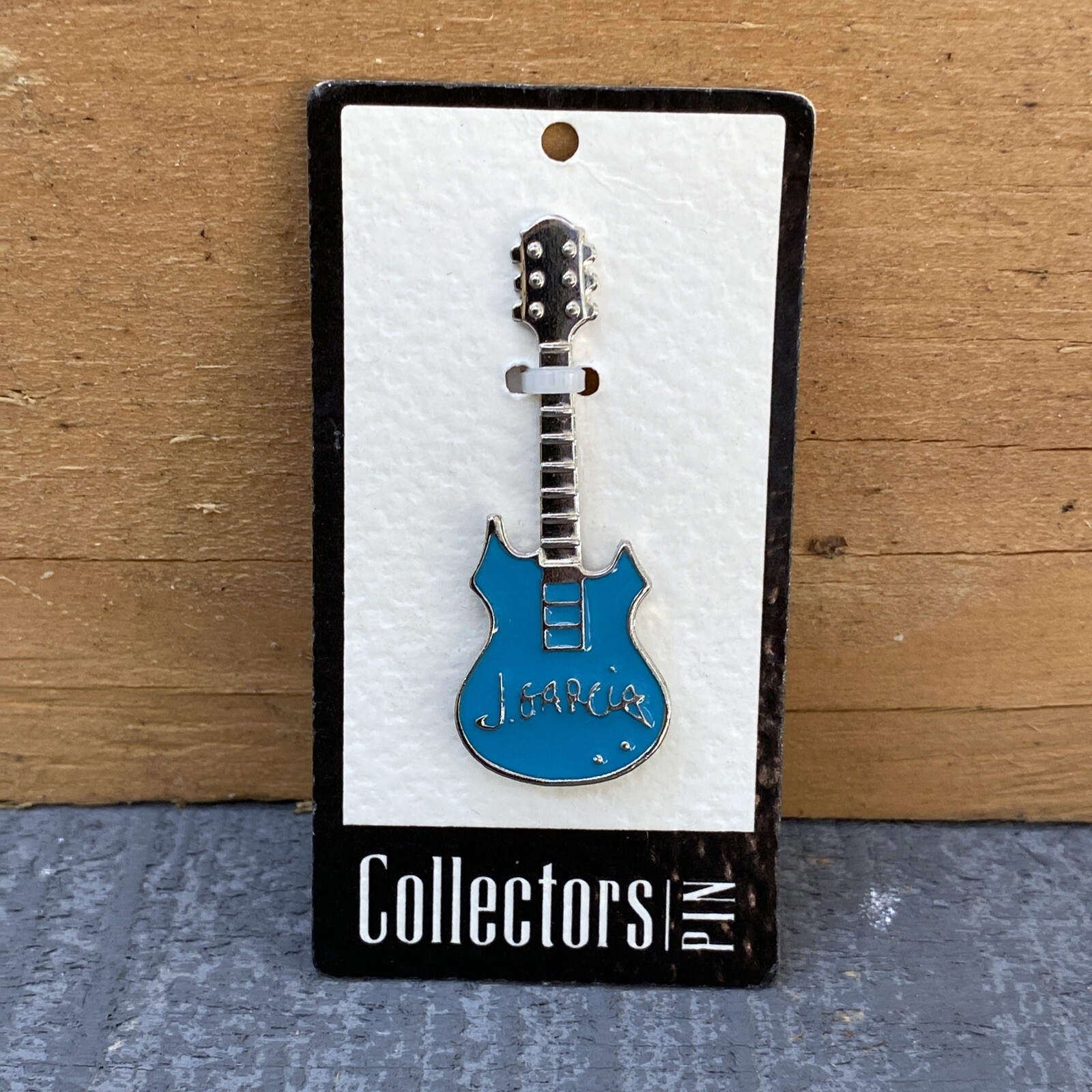 Grateful Dead Jerry Garcia Pin Guitar Collectors Enamel Pinback - Turquoise