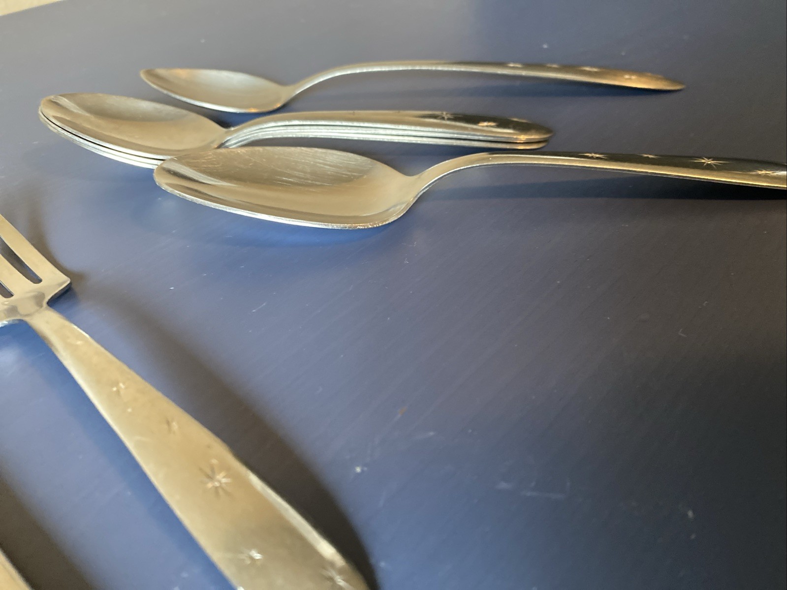 Mar-Crest Atomic Starburst Flatware Lot Mid Century