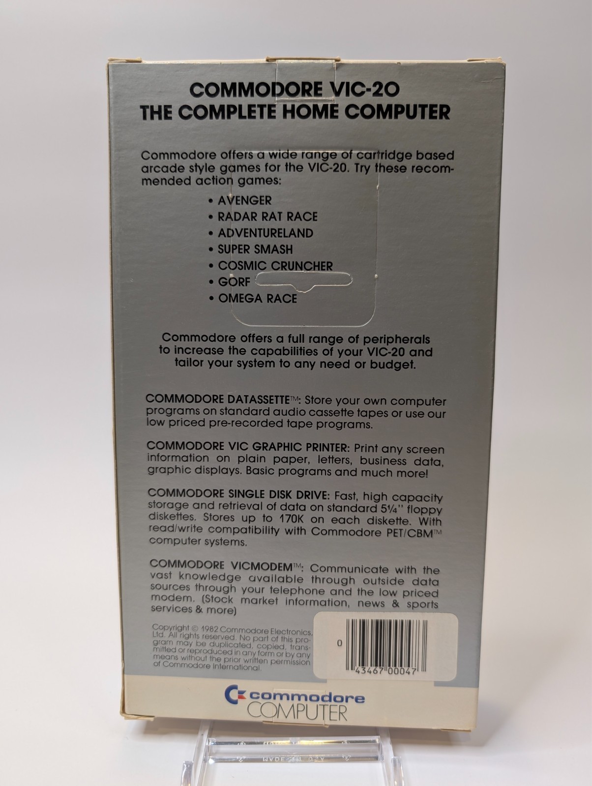 Commodore VIC-20 Cassette 6 Pack VT 107 - Complete In Box