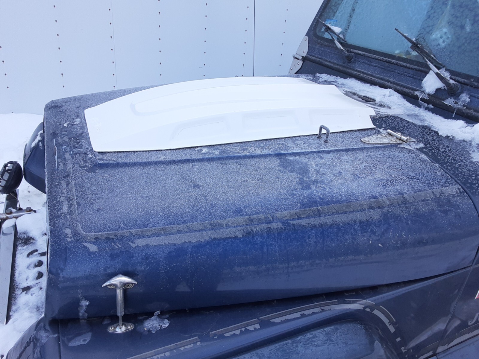 Jeep Wrangler Heat Extractor Hood Scoop White Trimmed 1987- 06 TJ YJ