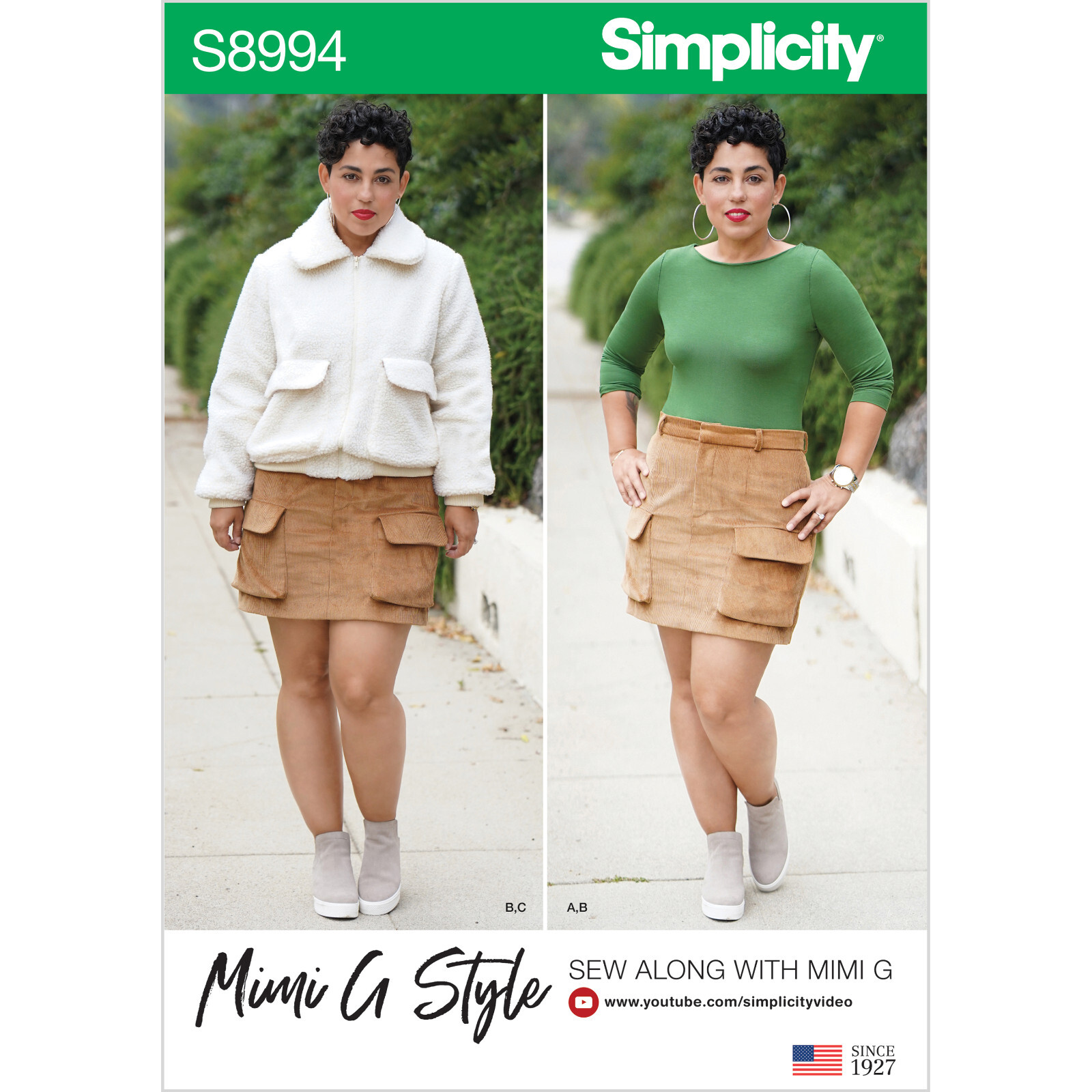 Simplicity 8994 Sewing Pattern Sizes 6-14 Mimi G Style Jacket, Skirt and Top.