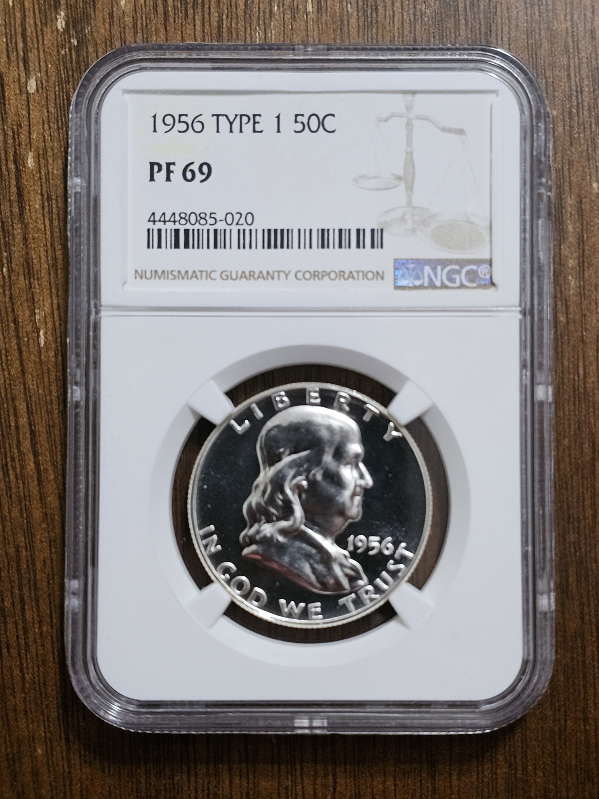 1956 Franklin Half Dollar Proof Type 1 NGC PF 69 PR69 Silver 50c