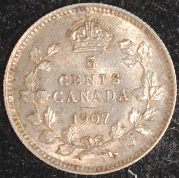 1907 Canada 5 Cents AU