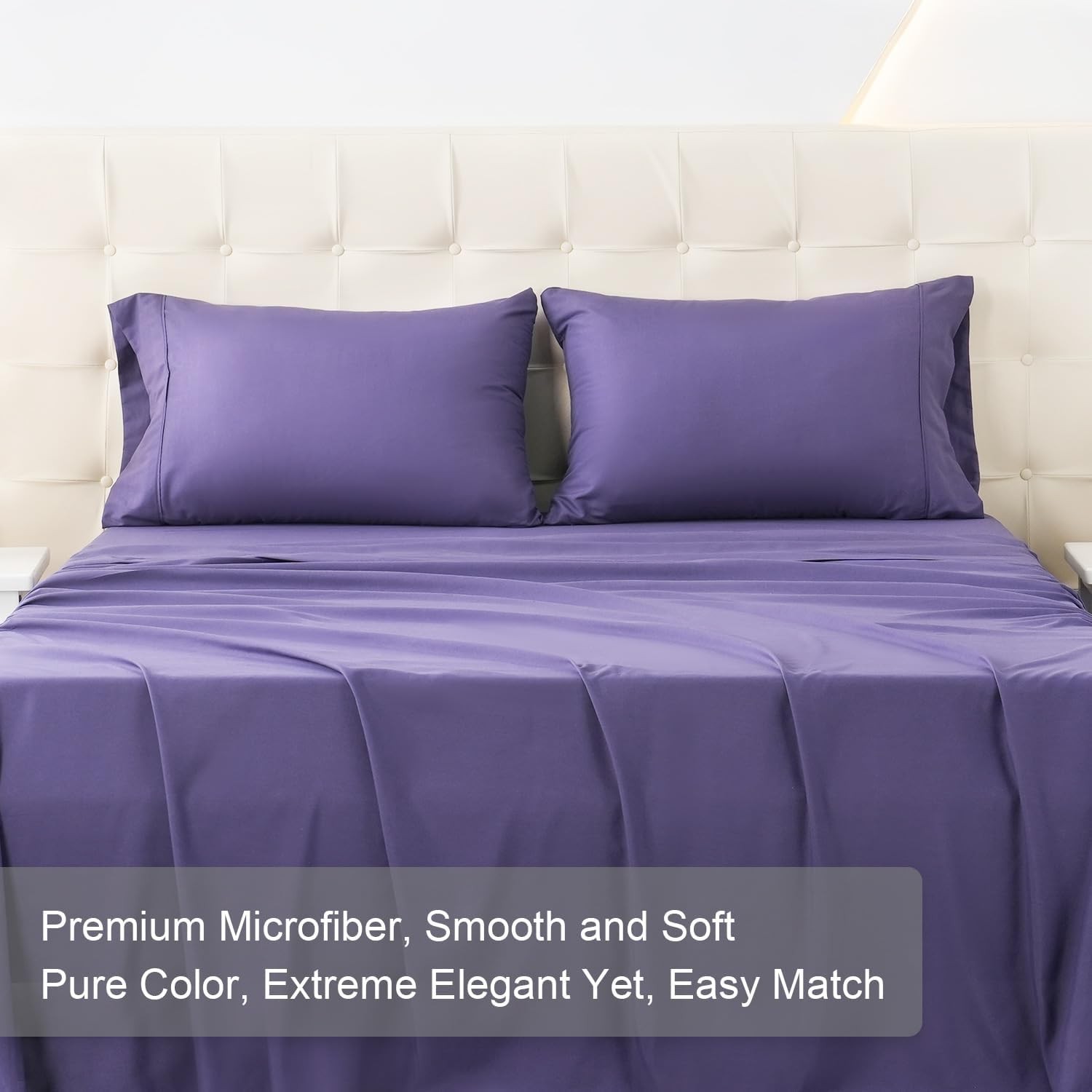 Full Bed Sheets Set Soft Breathable Bedding Sheet Set Sheets Set W/ 16" Deep