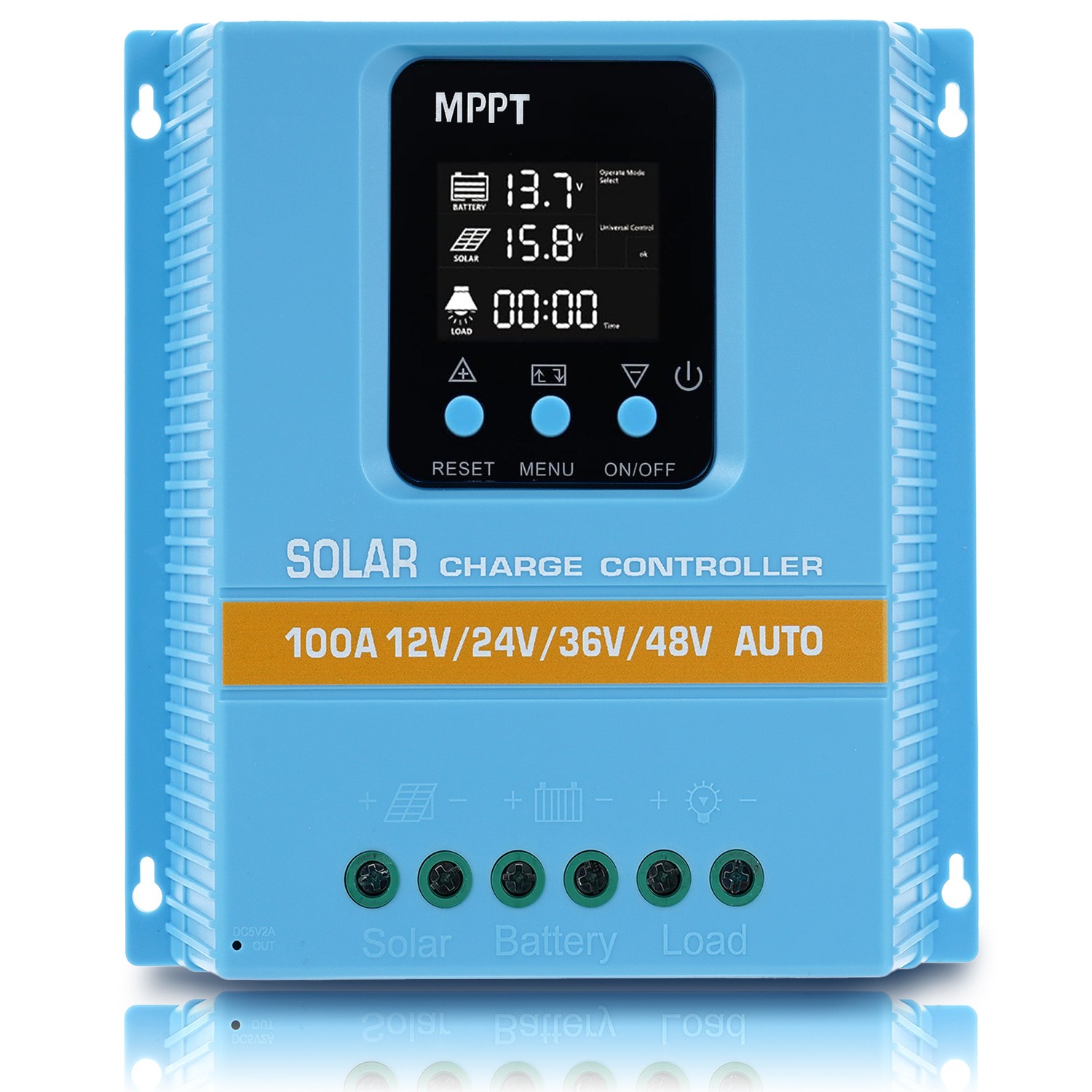MPPT Solar Charge Controller 4800W 100A 12V/24V/36V/48V PV Regulator USB Battery