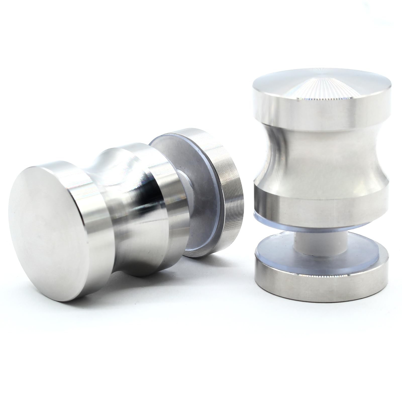 Kyuionty 2 Pack Shower Glass Door Handle, One Sided (2 Pack), Brushed Nickel