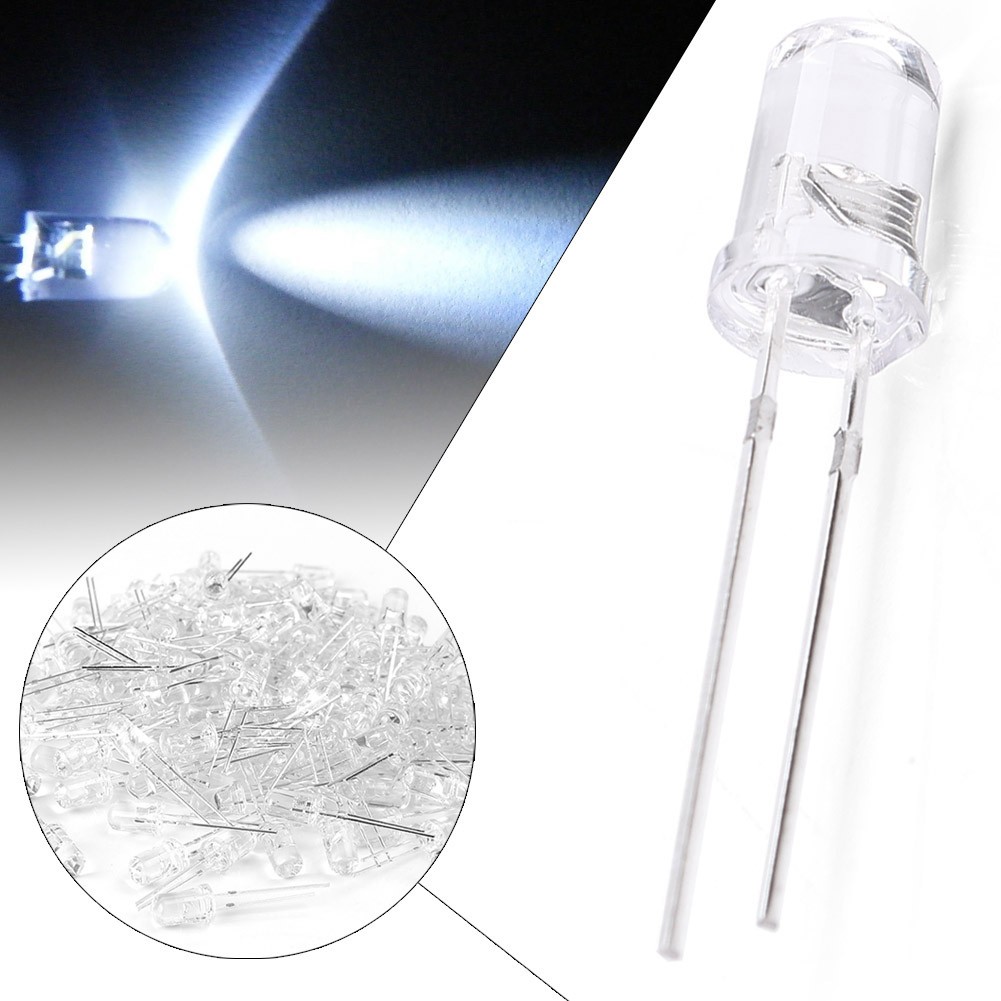 100PCS 5mm Ultra Bright LED Light Bulb Lamp 20000mcd Super Bright Lights US