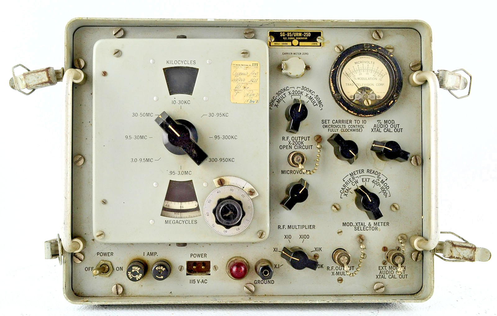 SG-85/URM-25D U.S. Navy Military RF Signal Generator Tested RF Output