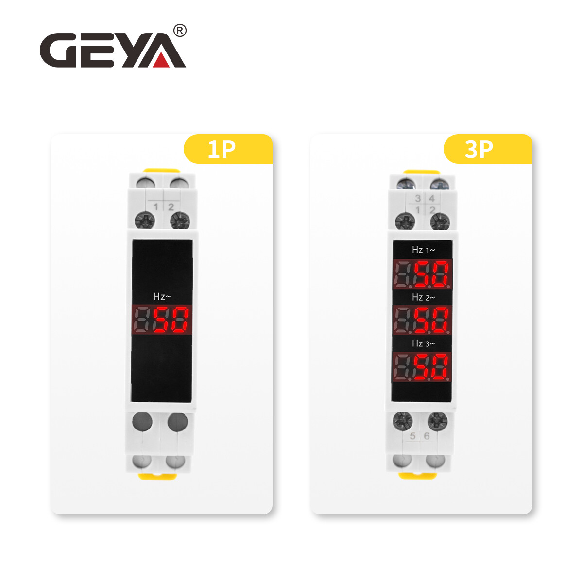GEYA HZ Meter Single Three Phase Modular LED Display AC 0HZ-99HZ AC 80V-500V