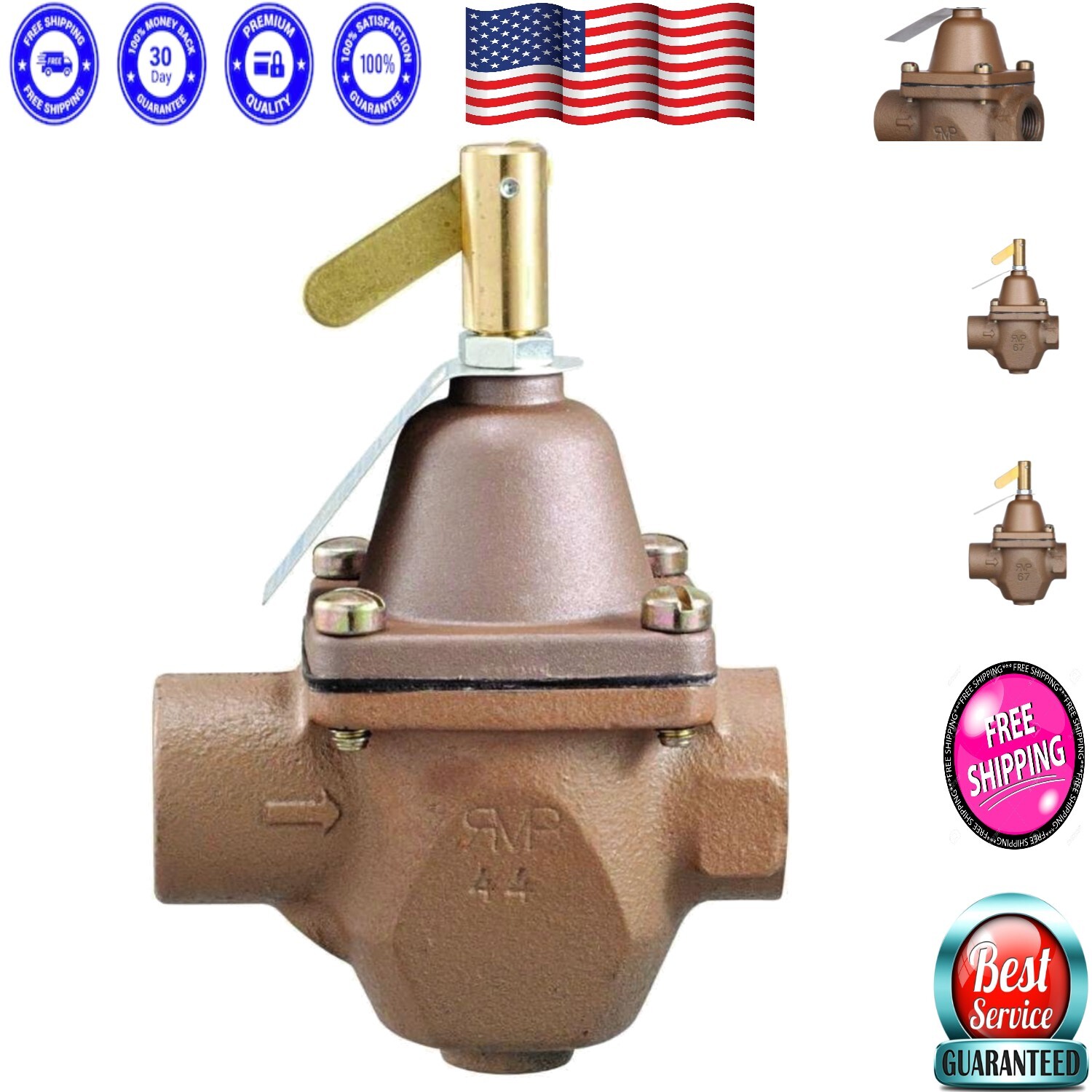 Reliable Boiler Feed Regulator - 0.5 Inch Brass Valve with Stainless Strainer