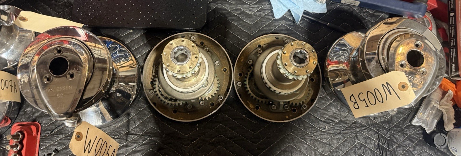 Pair Andersen 52 Stainless Self-Tailing Two-Speed Winches - W005