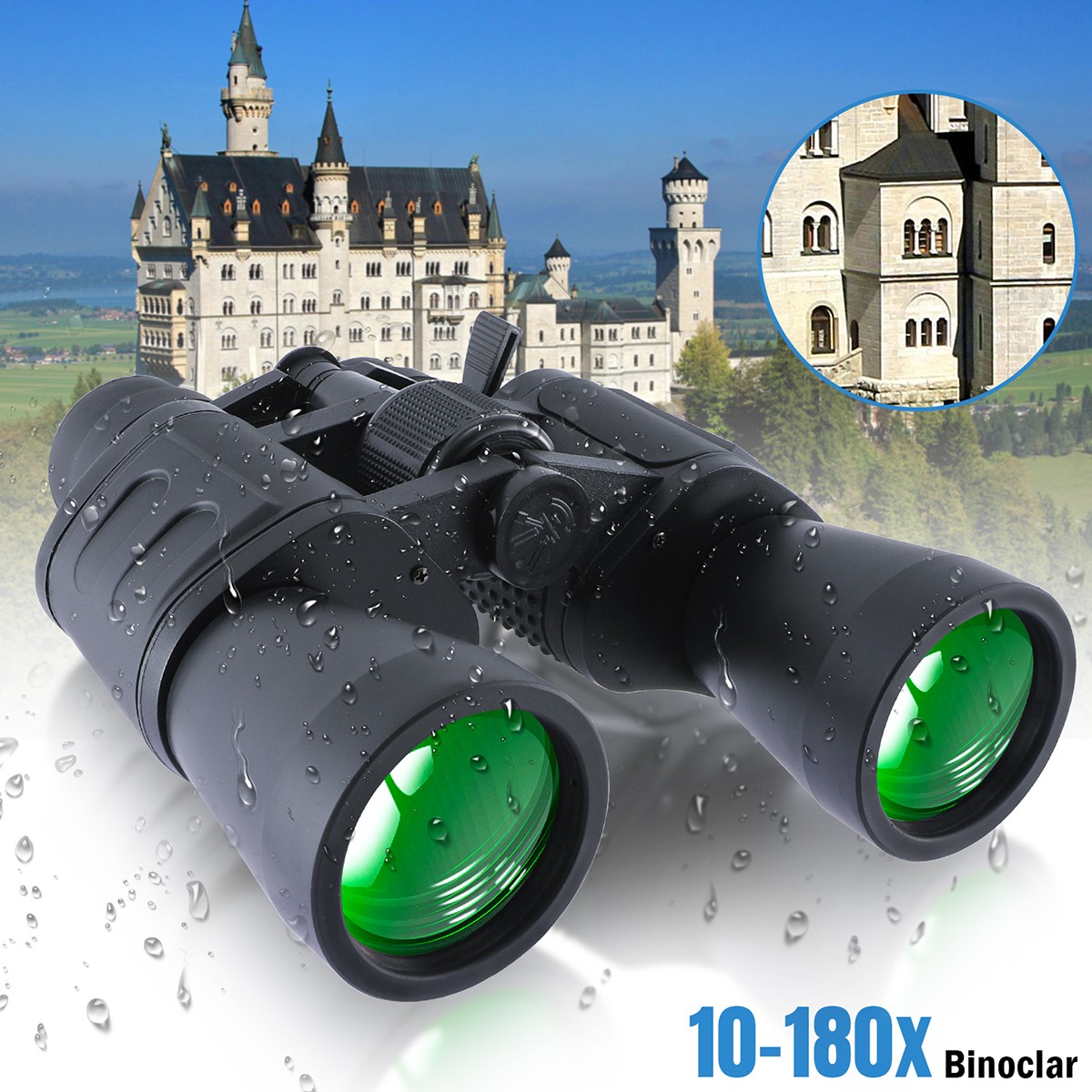 Binoculars 10-180 X 100 High Magnification HD Long Range Zoom Telescope+Case