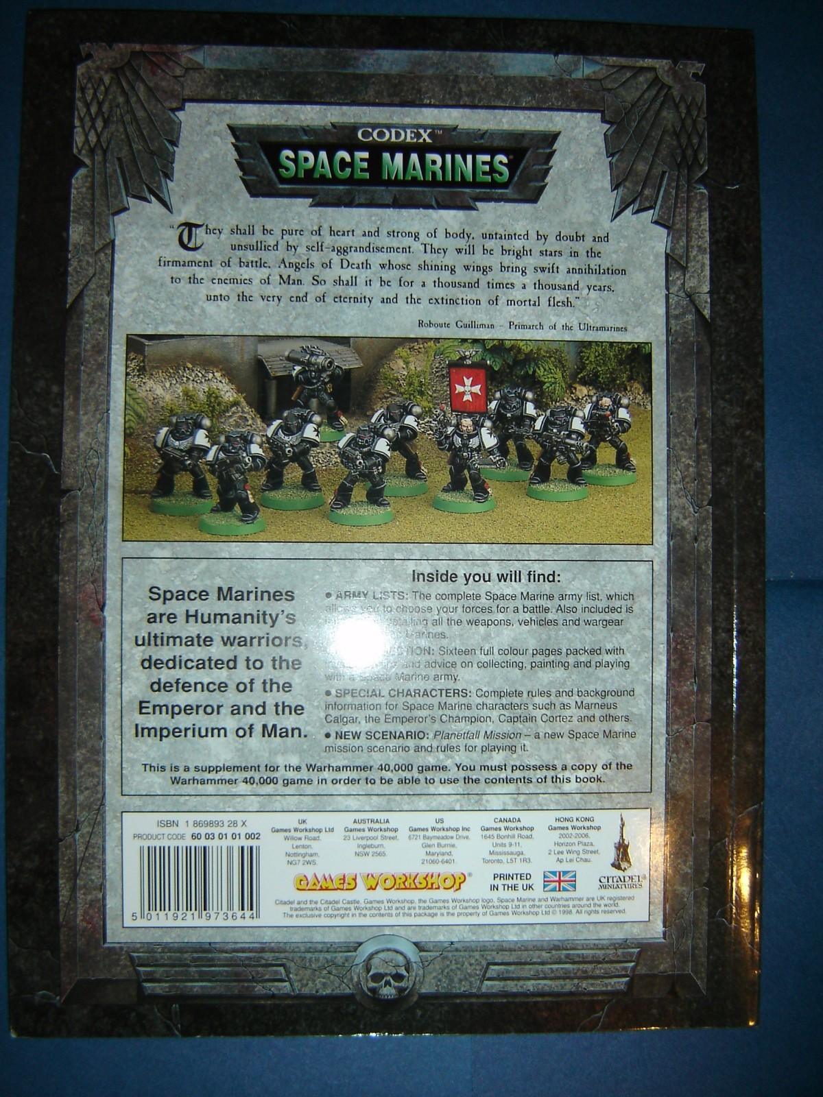Warhammer 40K Codex Space Marines Book 1998