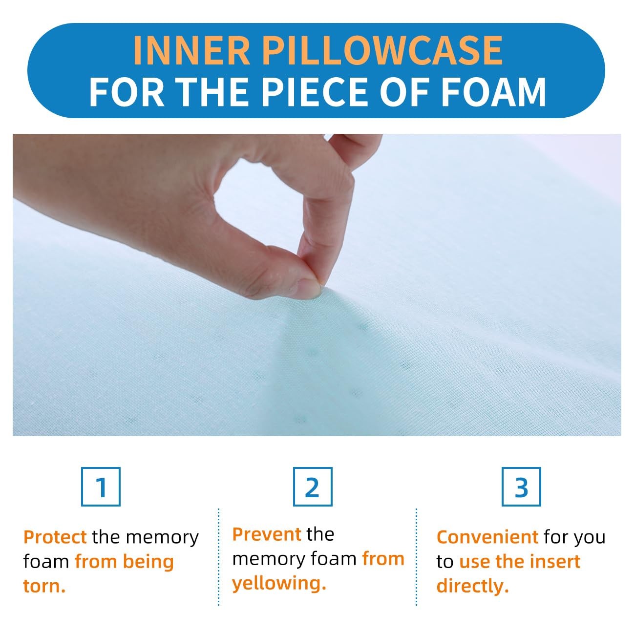 LOFE Adjustable Memory Foam Pillow's One Layer - 1 Height 1.2'' 1.2in, Blue