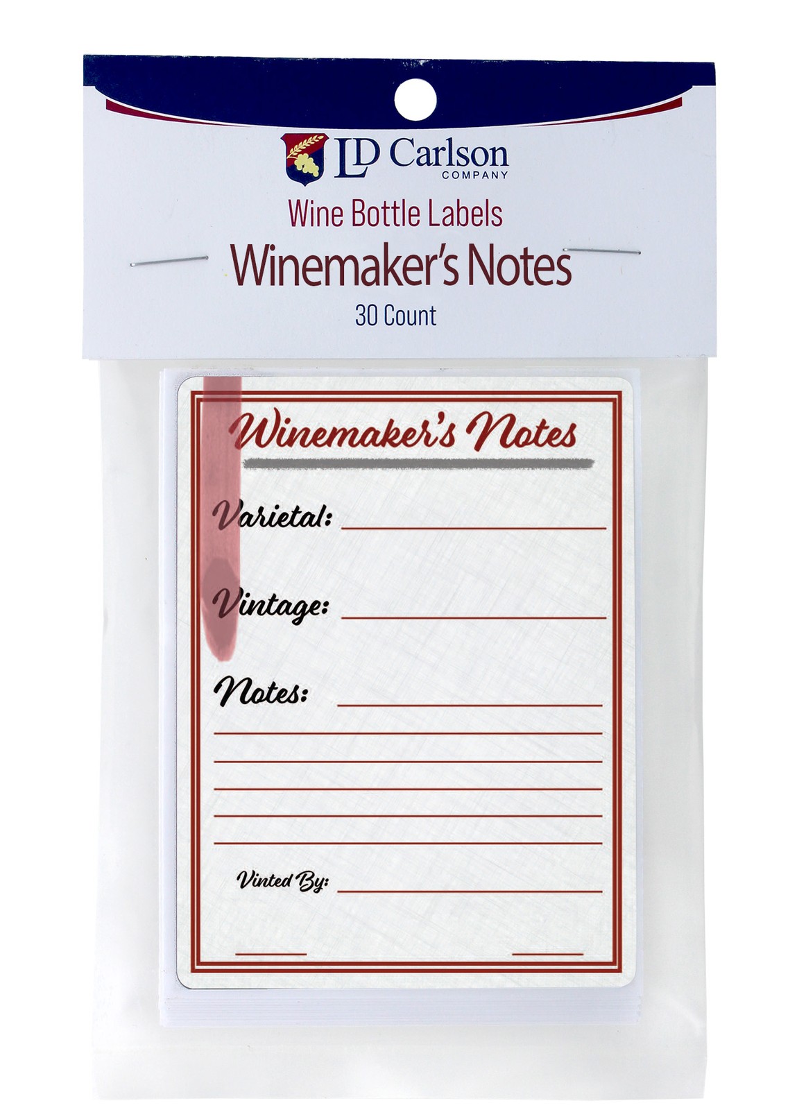 Winemakers Notebook Wine Bottle Labels 30/Pack Mist Collection