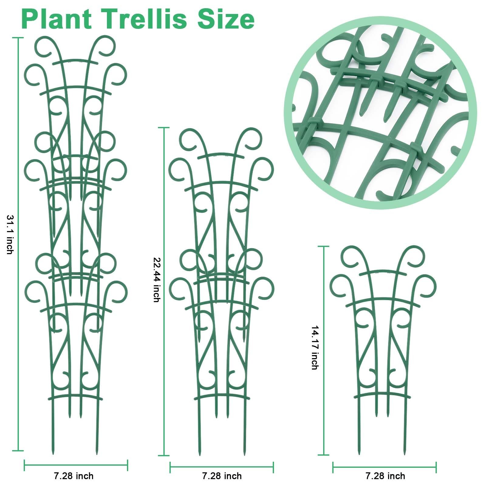 Plant Trellis for Potted Plants 4 Pack Stackable Climbing Support