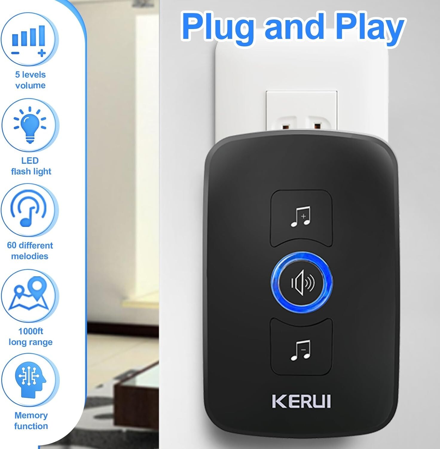 Wireless doorbell set