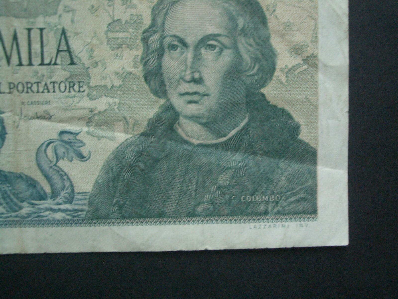 **Collectable 1973 Italy 5000 'NVF' Banknote