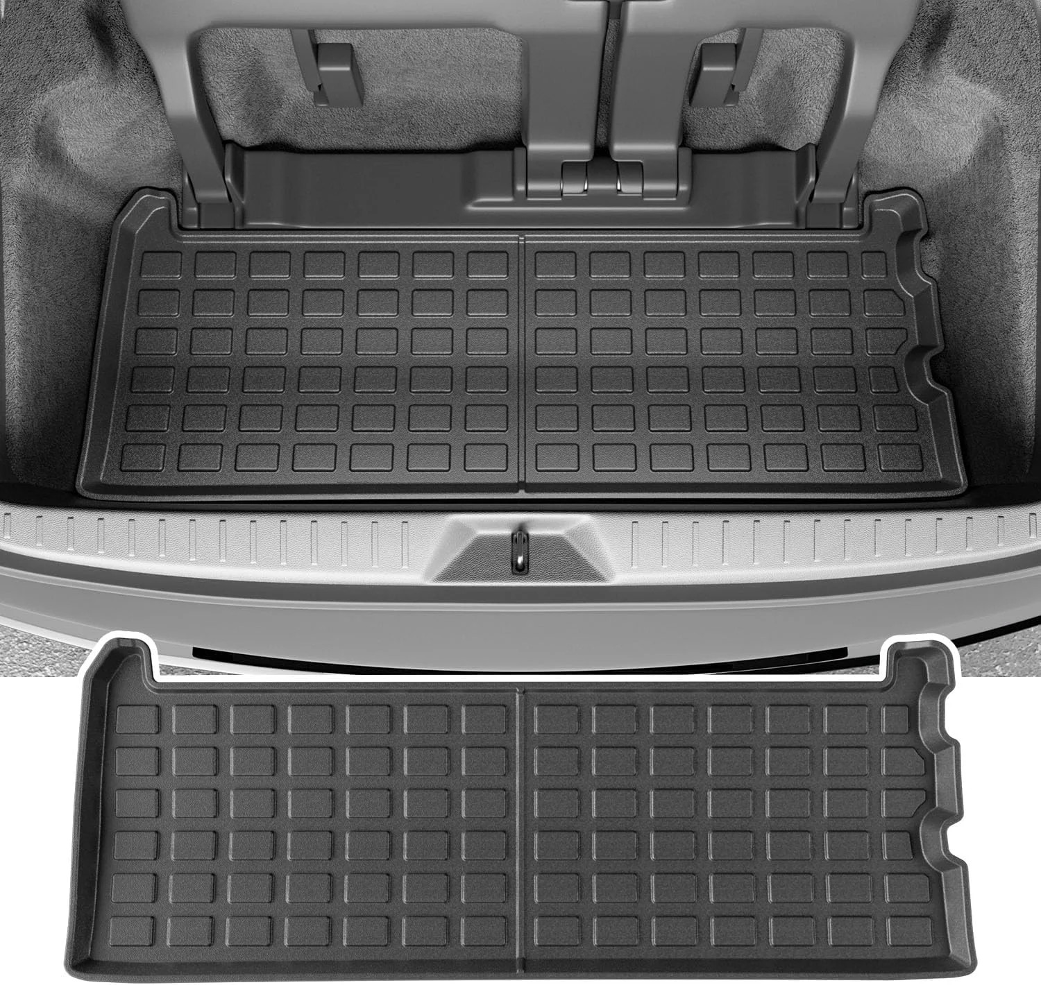 powoq Trunk Mat Compatible with 2021-2026 Toyota Sienna 3rd Row Cargo Liner TPE
