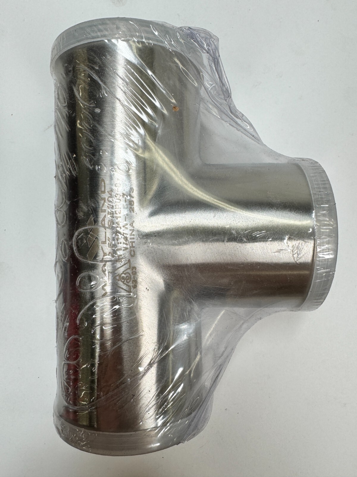 WAYLAND W47W-25-7 2-1/2" Polished Long Tee 304 Stainless Steel Tubing Fitting