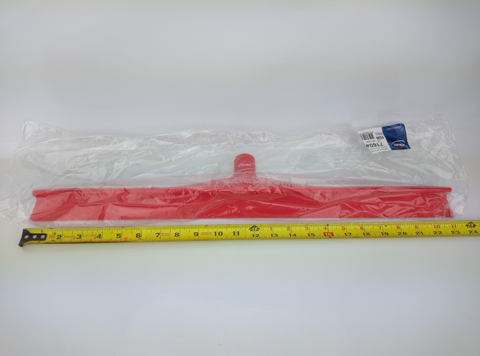 Vikan Hygiene System 71604 Floor Squeegee Rubber Red 24 in. with Handle 29364