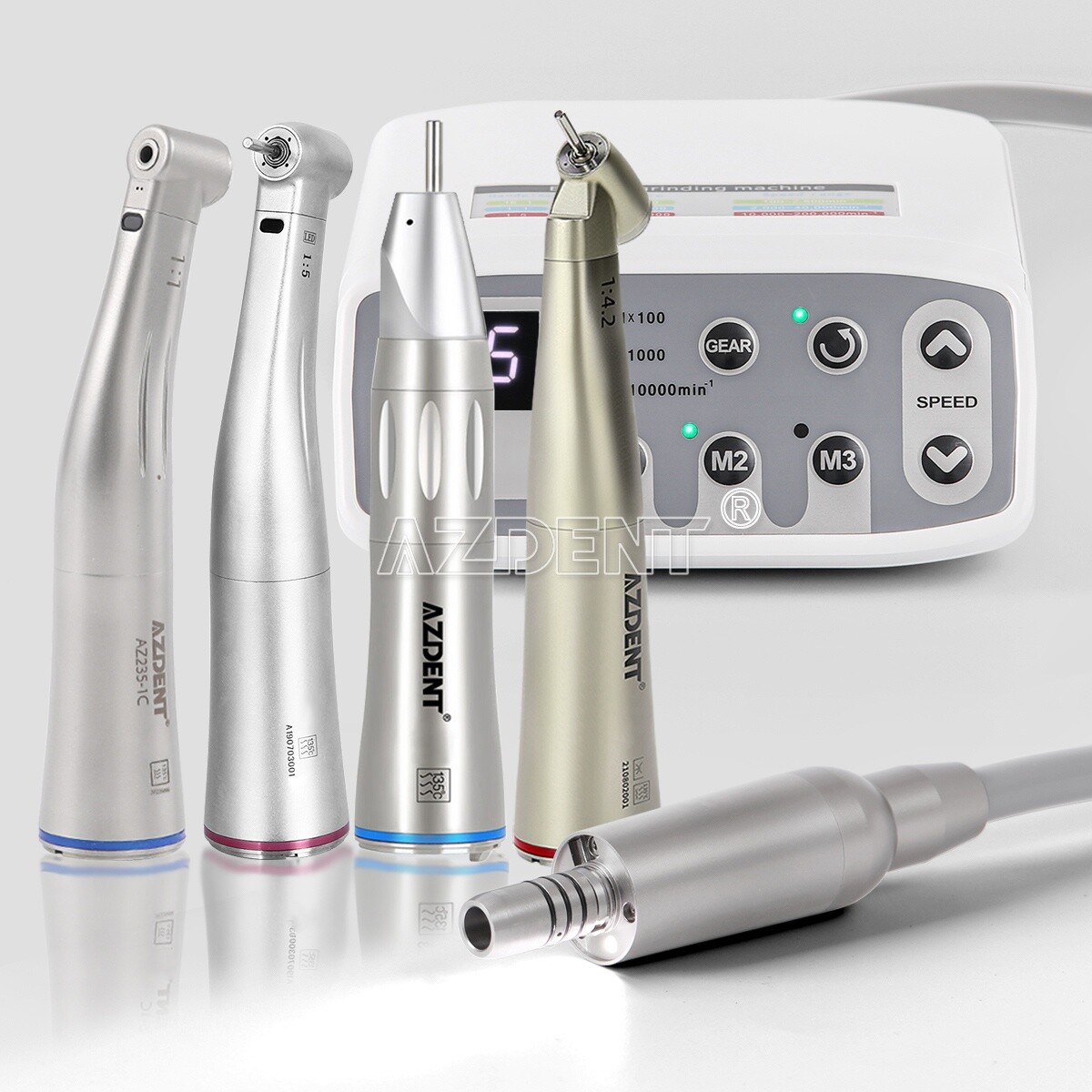 AZDENT Dental LED Brushless Electric Micro Motor/1:1/1:5/1:4.2 Handpiece