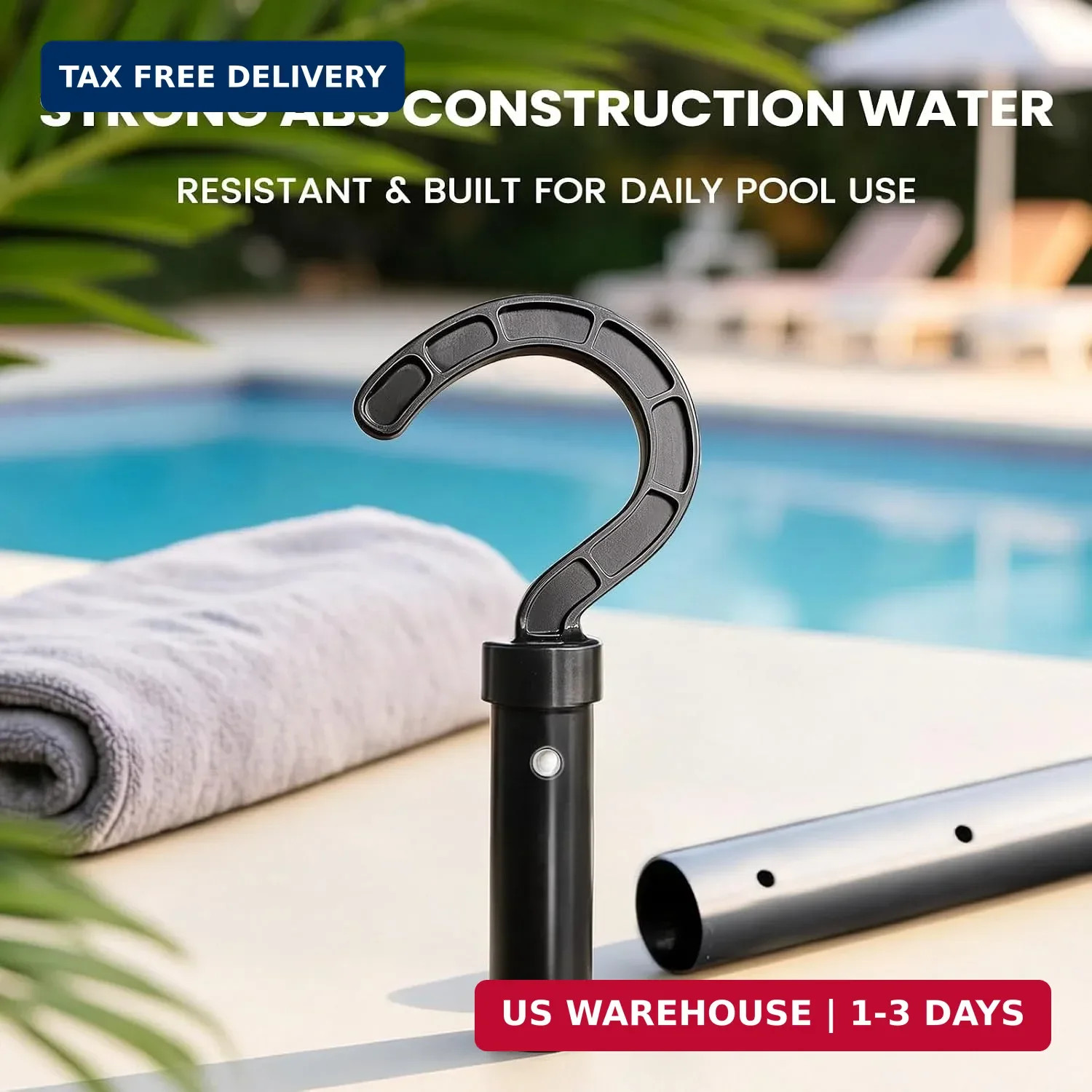Pool Hooks for Poles, 2 Pack Pool Hook for Robotic Pool Cleaner, Universal Pool