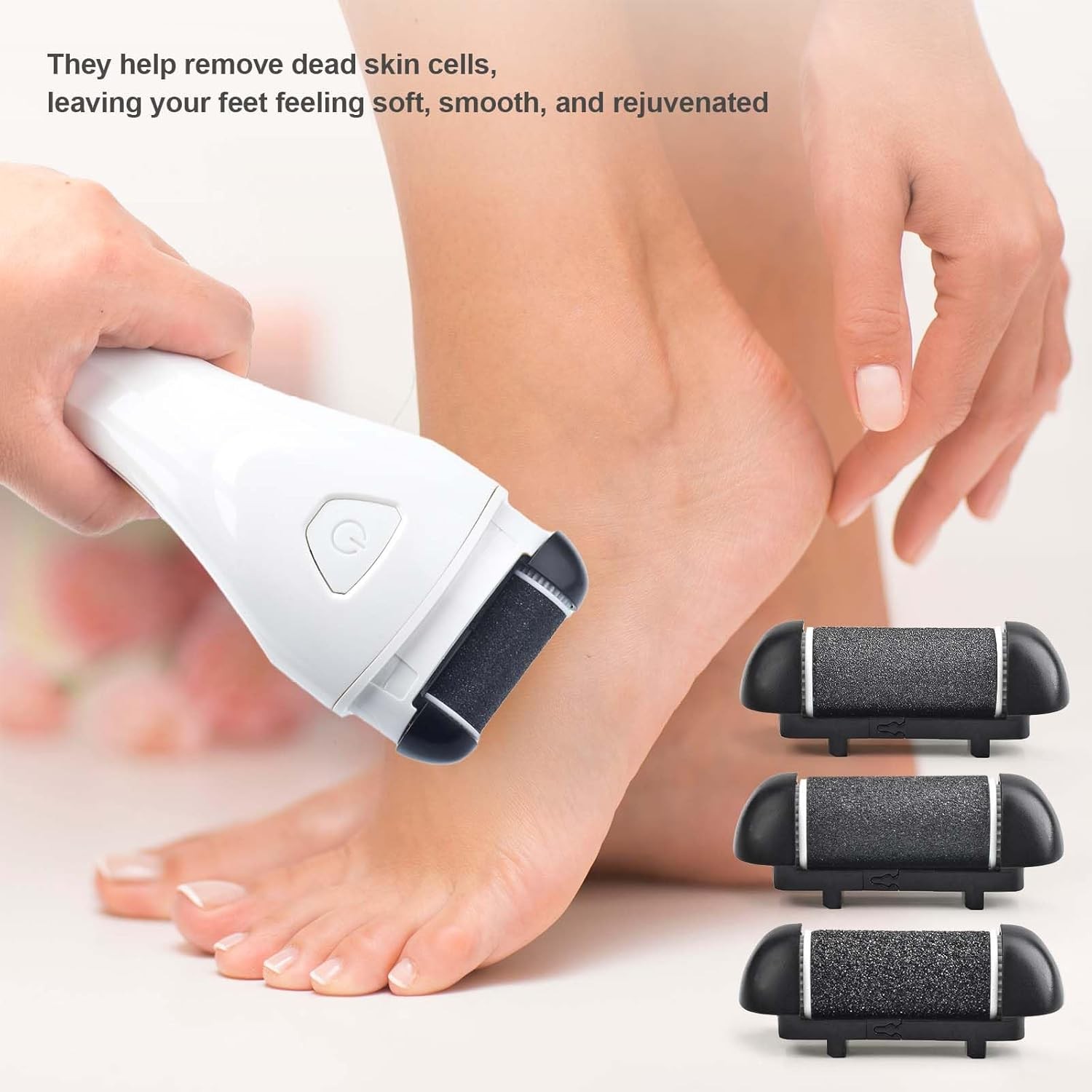 9 Pack Replacement Roller Heads for Electric Foot Callus Remover Refills Coarse