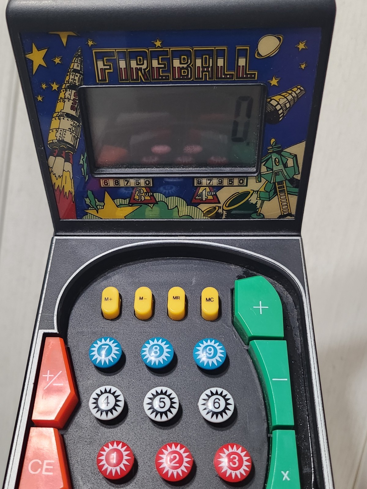 Fireball Mini Pinball Solar Powered Calculator 1991