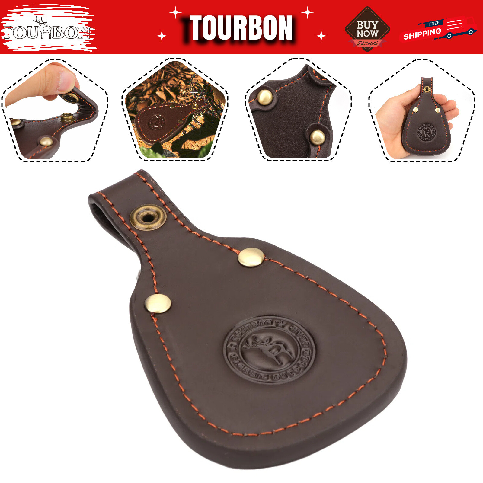 Tourbon Shooting Leather O/U SXS Shotgun Barrel Rest Shoe Pad Toe Guard Toe Rest