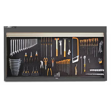 Beta C57p G C57sp Grey Garage Wall Mount Panel, Tool Organizer, 67 In L X 6 In
