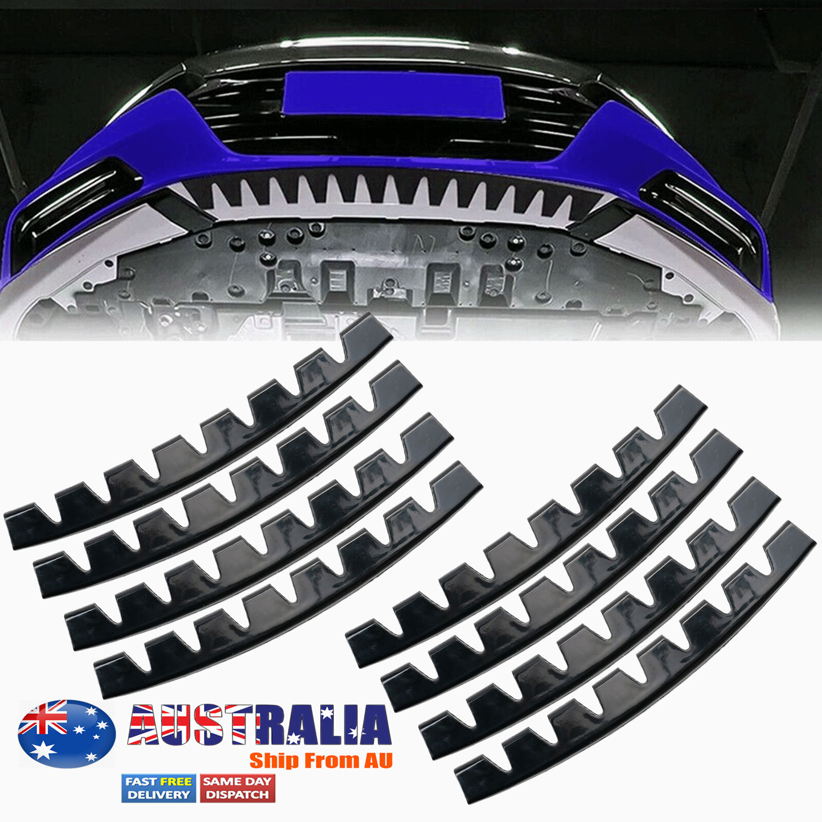 8 Universal Car Bumper Scrape Guard AntiScratch Kit Scrape Protector Skid Plate~